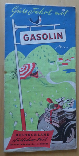 Gasolin landkarte 50er jahre - ,