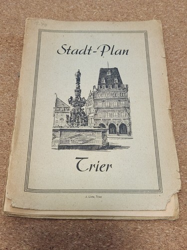 Alter stadtplan von trier - alter,