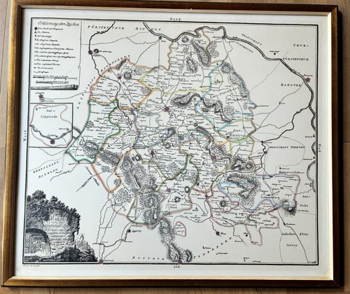 Karte der grafschaft von lippe - von,