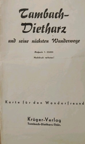 Alte landkarte tambach - alte,