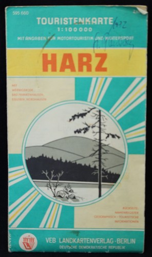 Harz touristenkarte 100000 - harz,