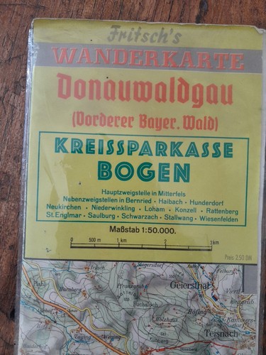 Alte wanderkarte fritsch - alte, wanderkarte,