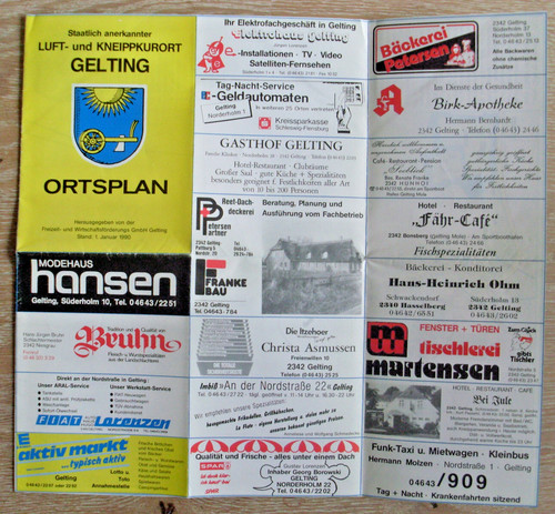 Gelting alter ortsplan von - gelting,