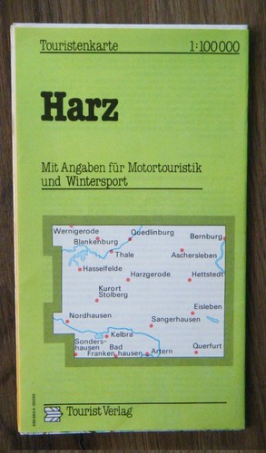 Alte touristenkarte harz mit - touristenkarte,