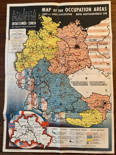 Besatzungszonenkarte mit neuen