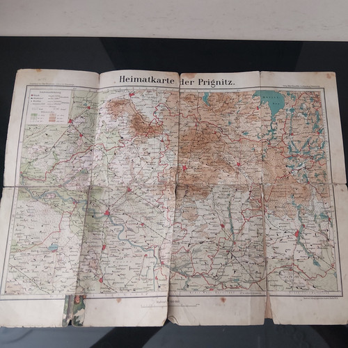 Alte heimatkarte der prignitz - alte,