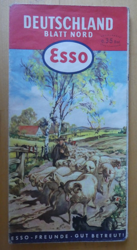 Esso landkarte 50er jahre - 50er,