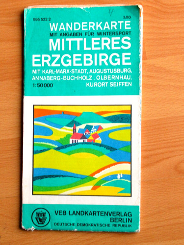 Alte ddr wanderkarte - wanderkarte,