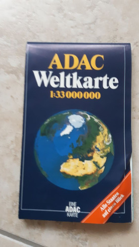 Adac weltkarte 000 - adac, 1:33.000.000