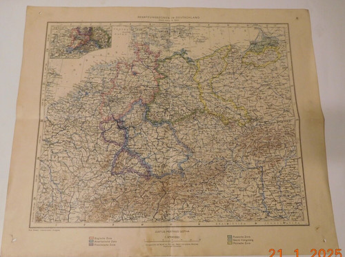 Karte von besatzungszonen - von, in