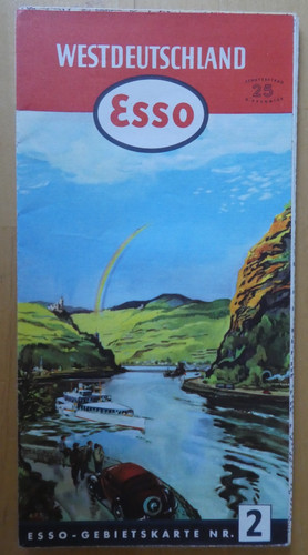 Esso landkarte 50er jahre - esso,